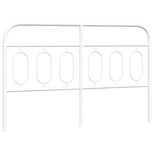 vidaXL Metal Replace Headboard White 140 cm