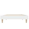 vidaXL Bed Frame without Mattress White 75x190 cm Small Single Engineered Wood