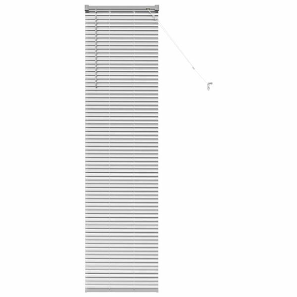 vidaXL Window Blind with Curtains Manual Silver Aluminium