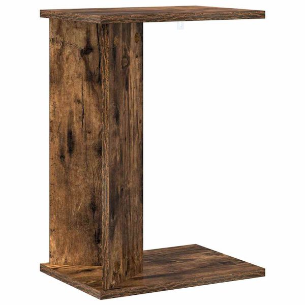 vidaXL End Table Smoked Oak 35 x 25 x 50 cm Engineered Wood