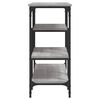 vidaXL Console Table with Shelves Grey Sonoma 100x35x75 cm