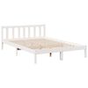 vidaXL Extra Long Bed Frame without Mattress White 140x210 cm Solid Wood Pine