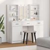 vidaXL Dressing Table Set with Drawer 3 pcs White Engineered Wood