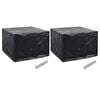 vidaXL Garden Furniture Cover | Set of 2 | Black | Polyethylene | 122x112x98 cm