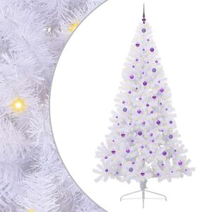 vidaXL Artificial Christmas Tree with Stand White 240 cm PVC and Steel