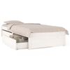 vidaXL Bed Frame without Mattress with Drawers White 90x200 cm (814935+814985)