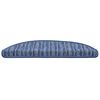 vidaXL Self-adhesive Stair Mats 15 pcs Blue 56 x 17 x 3 cm