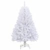 vidaXL Artificial Hinged Christmas Tree White 120 cm PVC and Steel