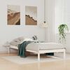 vidaXL Bed Frame with Side Tables White 90 x 220 cm Solid Pine Wood