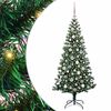 vidaXL Artificial Pre-lit Christmas Tree Green 180 cm PVC and Metal