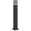 vidaXL Outdoor Floor Lamp with Sensor Black 80 cm Aluminium