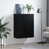 vidaXL Wall Cabinet Black Oak 69.5 x 34 x 90 cm Engineered Wood