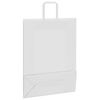 vidaXL Paper Bags 250 pcs with Handles White 32x12x42 cm