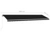 vidaXL Freestanding Manual Retractable Awning 600x350 cm Anthracite