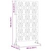 vidaXL Privacy Screen White Steel