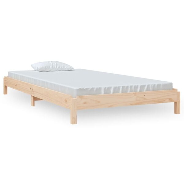 vidaXL Stack Bed without Mattress 100x200 cm Solid Wood Pine