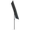 vidaXL Garden Parasol with Aluminium Pole 2x1.5 m Black