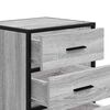 vidaXL Bedside Cabinet Grey Sonoma 40x34.5x60 cm Engineered Wood and Metal