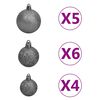 vidaXL Artificial Pre-lit Christmas Tree with Ball Set Green 120 cm PVC