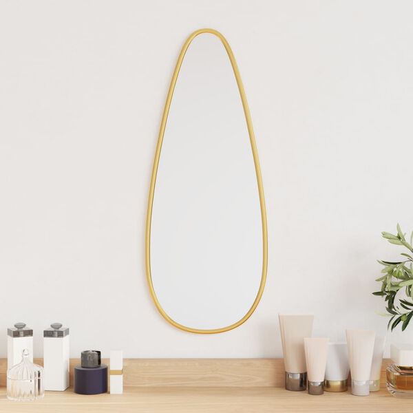 vidaXL Wall Mirror Gold 50x20 cm