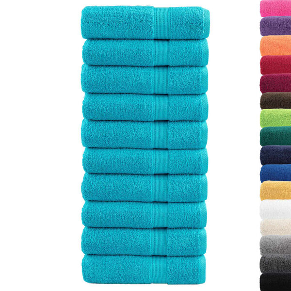 vidaXL Premium Shower Towels SOLUND 10 pcs Turquoise 70x140 cm 600 gsm
