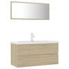vidaXL Bathroom Furniture Set Sonoma Oak Engineered Wood