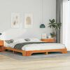 vidaXL Bed Frame Brown 200 x 220 cm Solid Pine Wood