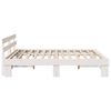 vidaXL Bed Frame with Headboard White 180 x 200 cm Solid Pine Wood