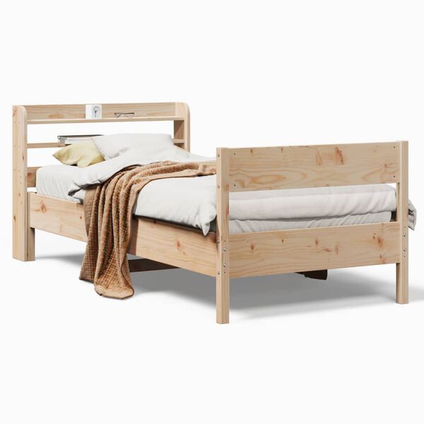 vidaXL Bed Frame without Mattress 90x190 cm Single Solid Wood Pine