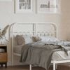 vidaXL Metal Headboard White 120 cm