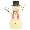 vidaXL Decorative Christmas Snowman Figure with LED Luxury Fabric 90cm