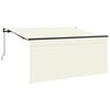vidaXL Retractable Awning Cream 300 x 200 cm Polyester and Aluminium