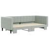 vidaXL Daybed with Trundle without Mattress Light Grey 90x190 cm Single