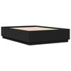 vidaXL Bed Frame with LED without Mattress Black 160x200 cm