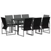 vidaXL Garden Dining Set 9 pcs Black and Anthracite