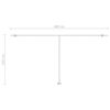 vidaXL Freestanding Manual Retractable Awning 600x350 cm Anthracite