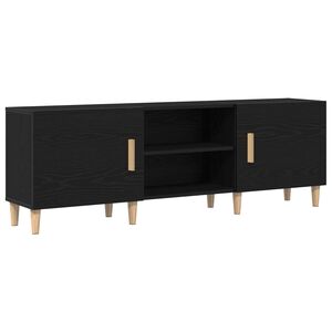 vidaXL TV Cabinet 150 x 30 x50 cm Black Oak Engineered Wood
