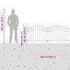 vidaXL Garden Fence Grey 240 x 140 cm Powder-coated steel