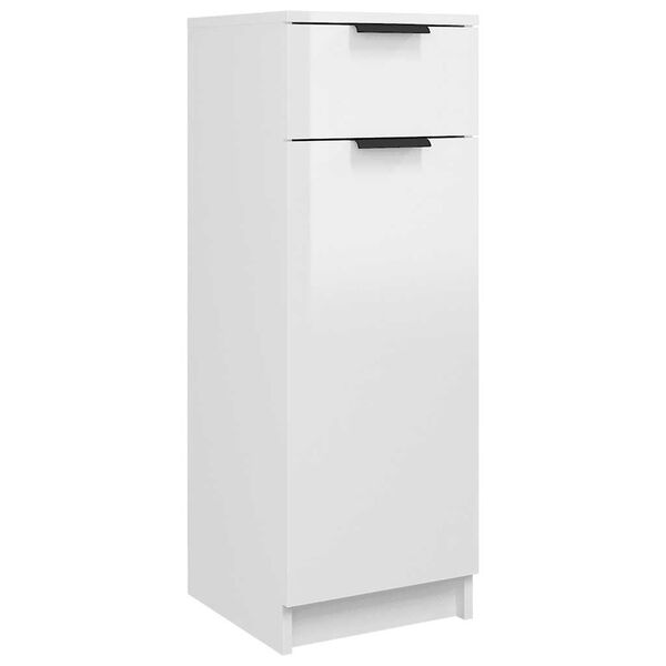 vidaXL Bathroom Cabinet High Gloss White 32x33.5x90 cm Engineered Wood