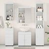 vidaXL Bathroom Furniture Set with Drawer TULUM White Engineered Wood