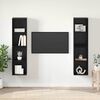 vidaXL TV Cabinet Set 4 pcs Black Oak 37 x 37 x 72 cm Engineered Wood
