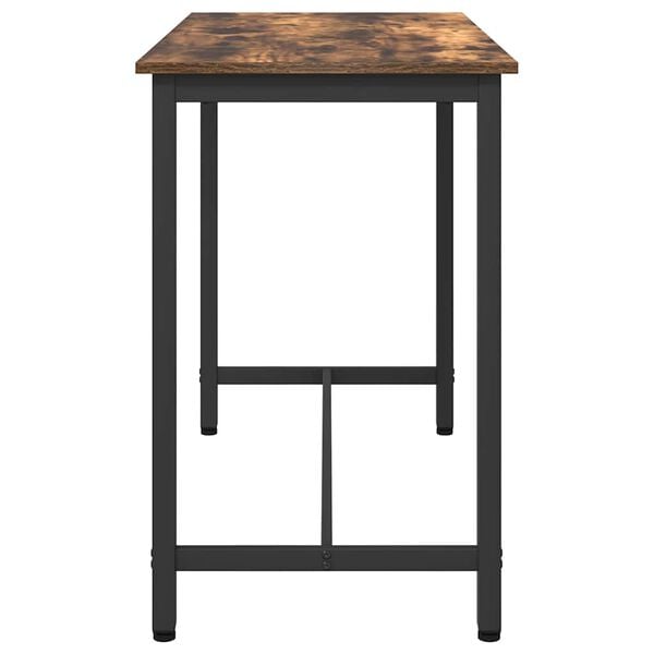 vidaXL Table Smoked Oak 100 x 50 x 76.5 cm Engineered Wood and Steel