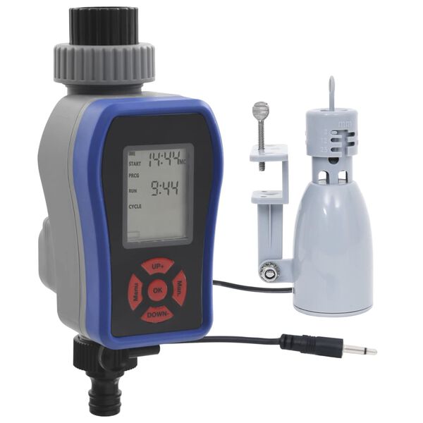 vidaXL Digital Water Timer with Single Outlet and Rain Sensor