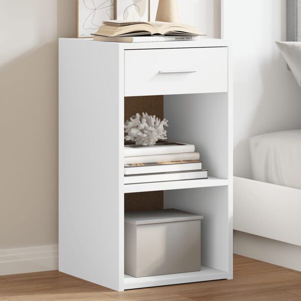 vidaXL Bedside Cabinets 2 pcs White 35x34x65 cm Engineered Wood