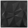 vidaXL Wall Panels 12 pcs Origami Black 50 x 50 cm XPS Foam