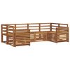 vidaXL Sofa Sets 6 pcs Natural Solid Acacia Wood