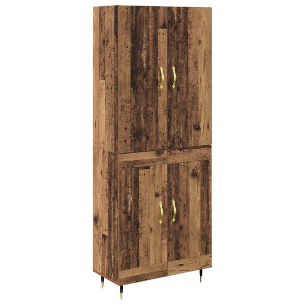vidaXL Highboard Old Wood 69.5 x 34 x 180 cm Engineered Wood
