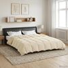 vidaXL Full Year Duvet Quilted Cream 220 x 260 cm Microfiber