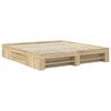 vidaXL Bed Frame Sonoma Oak 200 x 200 cm Engineered Wood