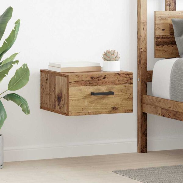 vidaXL Bedside Cabinet Old wood 35 x 35 x 20 cm Engineered wood